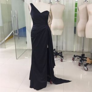 NWT Black Gown with Slit